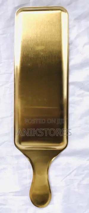 Rectangular Stainless Gold Handheld Tray