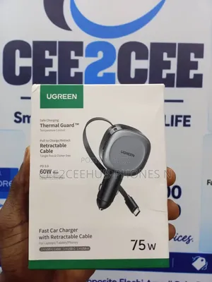 UGREEN Thermal Guard 75w Car Charger