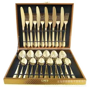 Set of 24pcs Gold Plated Cutlery