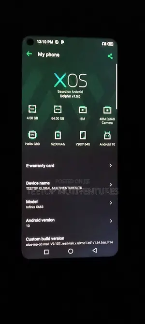 Infinix Note 8i (x683) 128 GB Blue