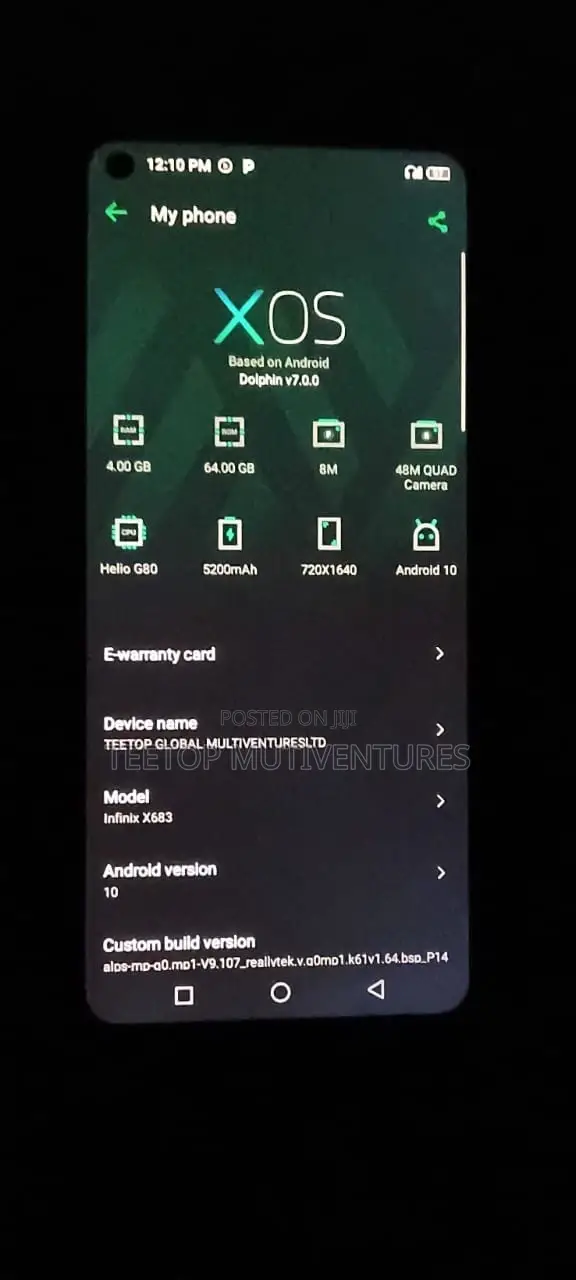 Infinix Note 8i (x683) 128 GB Blue