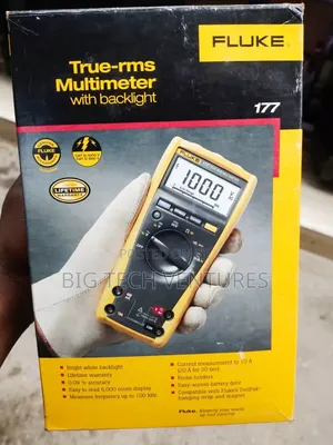 Fluke 177 True-RMS Digital Multimeter in Its Original Yellow and Black