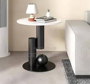 Side Stool Table With Mable Top