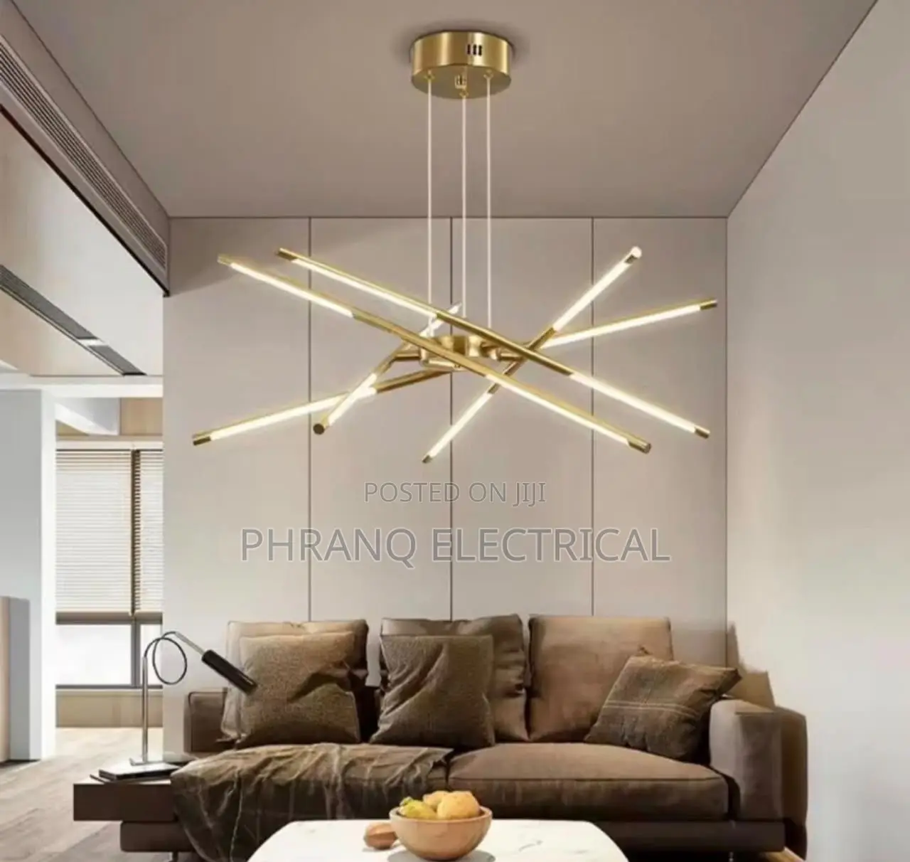 LED Pendant Light for Dining Room. Black/Gold