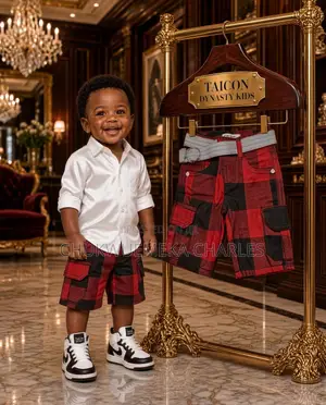 Red and Black Buffalo Plaid Cargo Shorts!