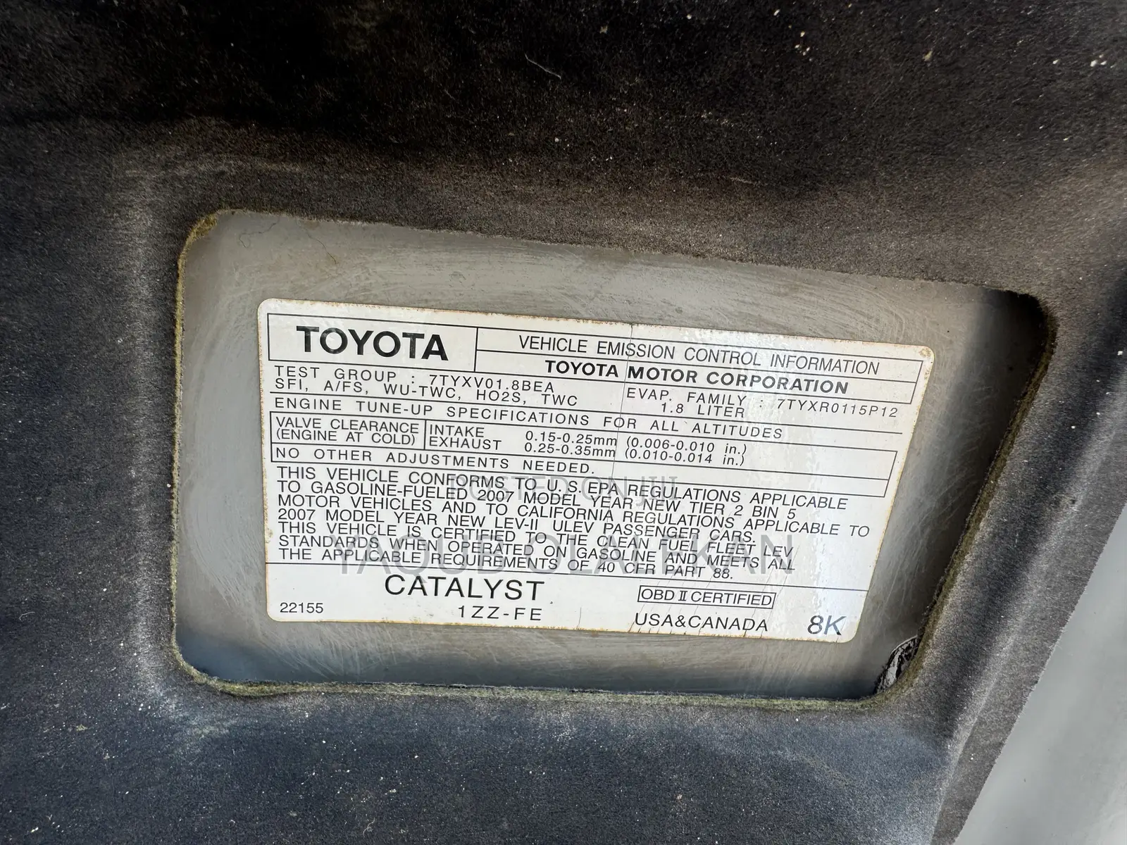 Toyota Corolla 2007 Silver