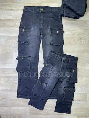 6-16 Kids Brand New High Quality Baggy Combat Stock Jeans Trouser