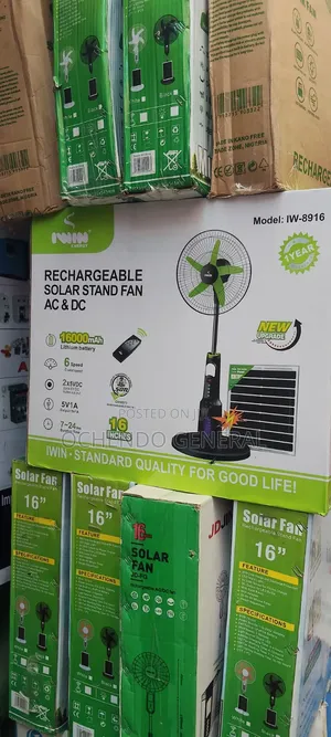 16inch Win Insert Solar Fan. 12 Hours Long Lasting