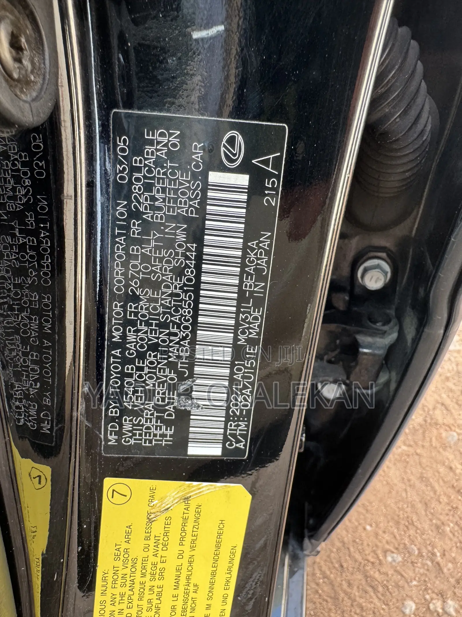 Lexus ES 2005 Black
