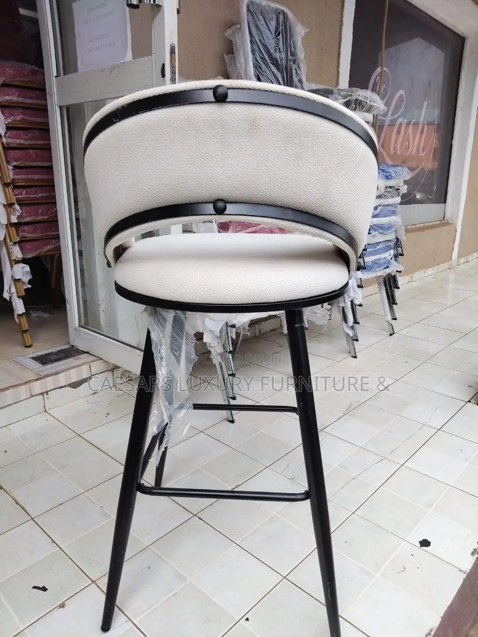 Woven Backrest Bar Stool, for Kitchen and Dining