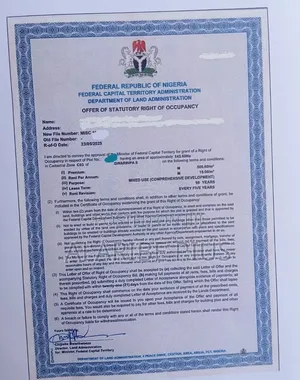 143 Hectares of Mixed Use Land 4 Sale at Gwarimpa 2 Abuja, Nigeria.