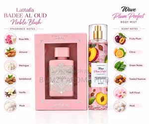 Noble Blush Lattafa Perfume & Wave Plum Perfect Body Mist Set