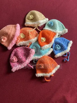 Handmade Crochet Baby Girl Caps – 6–12 Months