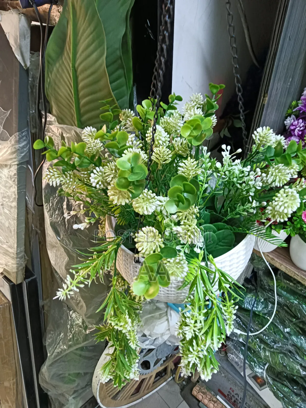 Plastic Vase and Flower