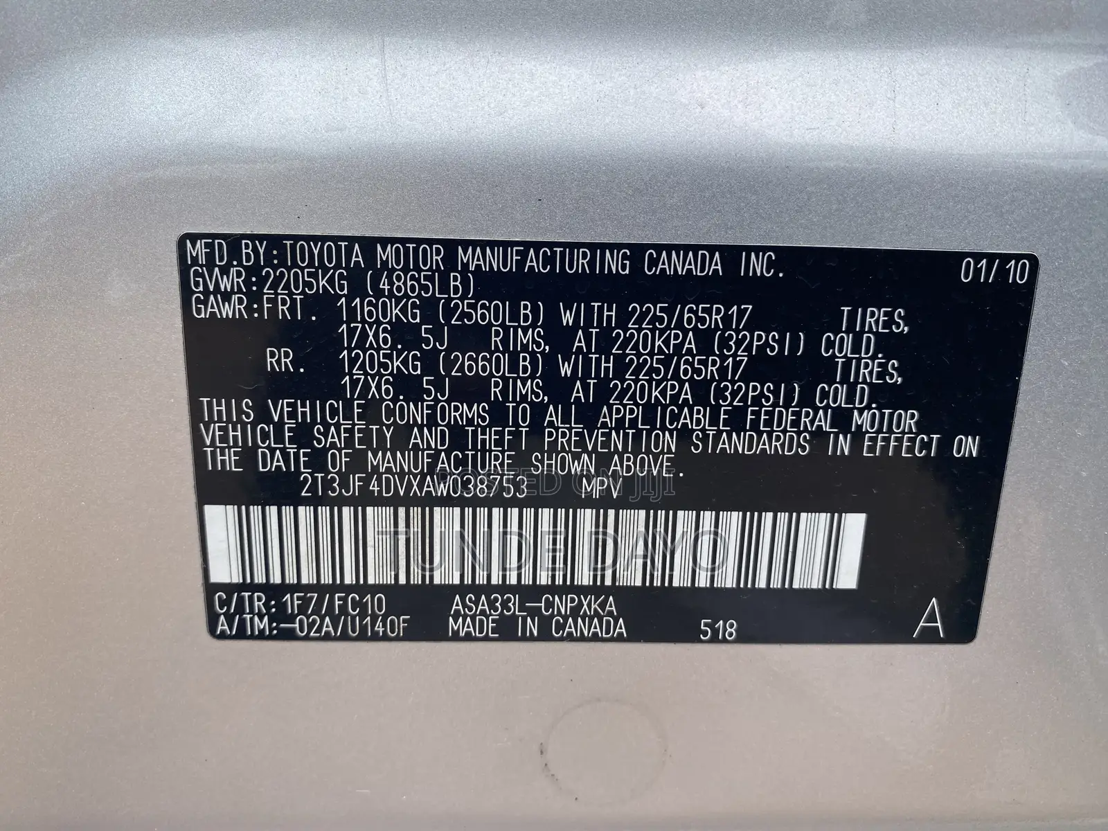 Toyota RAV4 2.5 Limited 2010 Silver