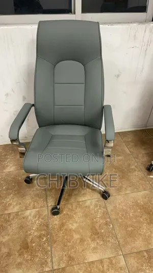Foreign Executive Boss Chairs Grey & Brown Leather Swivel - 2 Colors