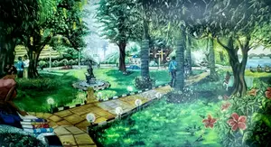 Serene Garden: Unframed Print by Dr Princess