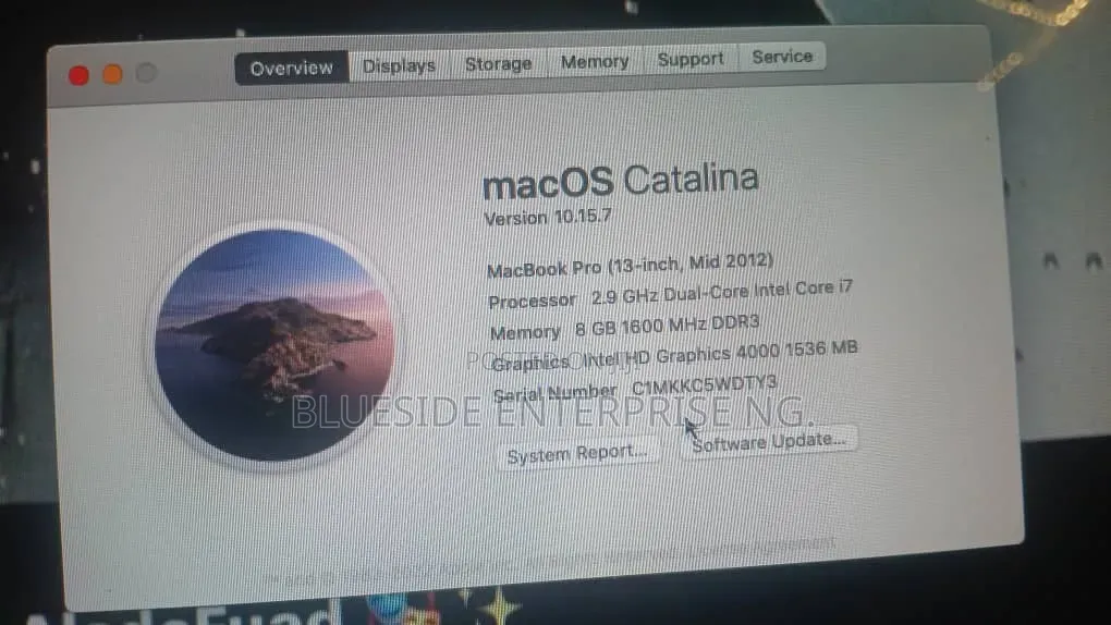 Laptop Apple MacBook 2012 8GB Intel Core i7 HDD+SSD 256GB