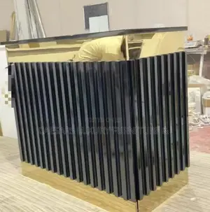 Reception Desk With Gold Trim & Base