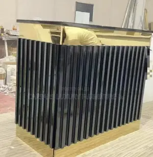 Reception Desk With Gold Trim & Base