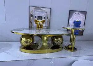 Marble Center Table and Side Stool