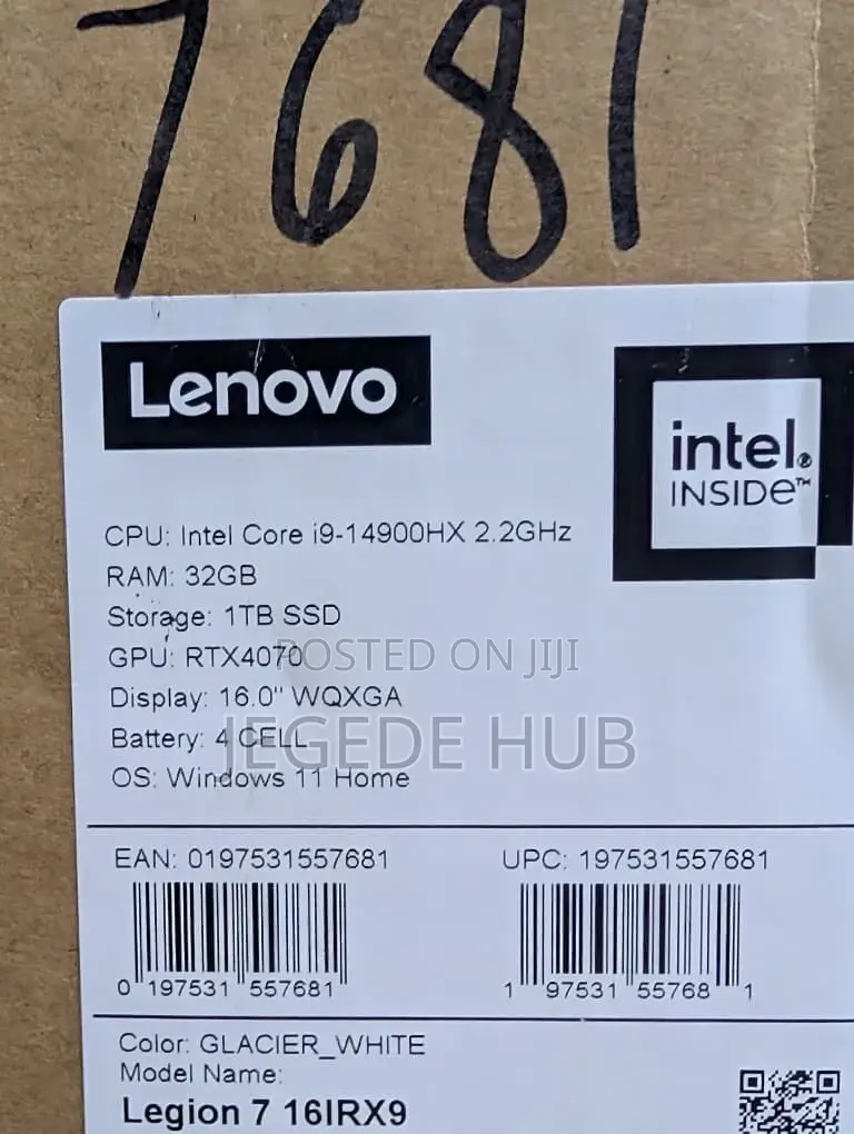 Laptop Lenovo Legion 7 32GB Intel Core i9 SSD 1T