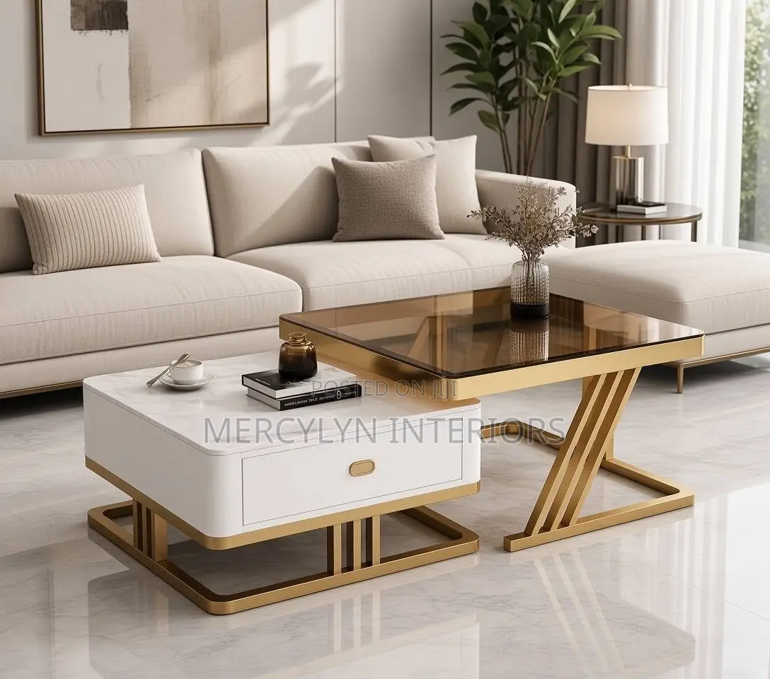 2 in 1 Square Marble Table