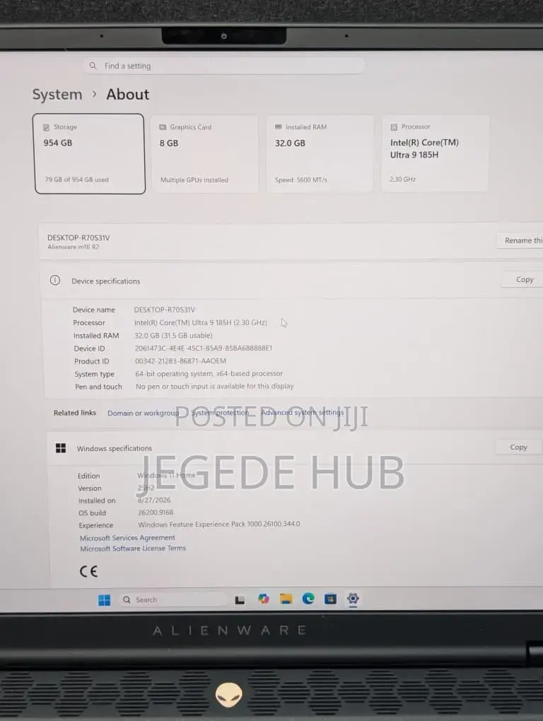 Laptop Dell 32GB Intel Core Ultra 9 SSD 1T