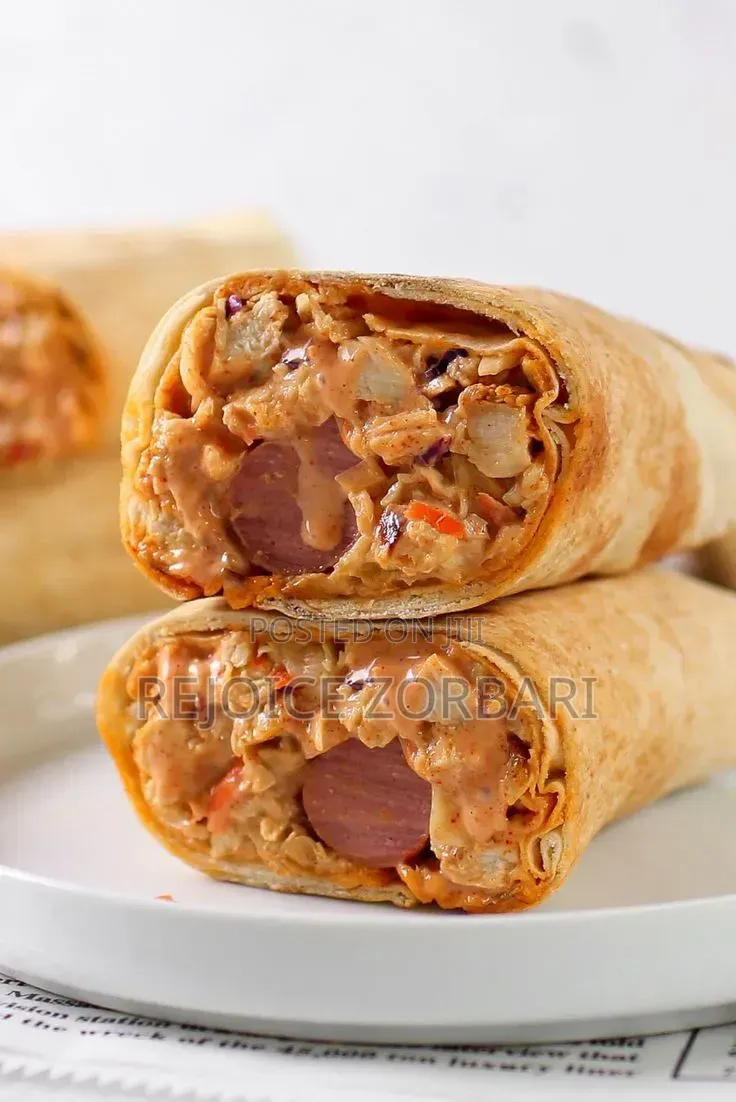 Chicken Shawarma With Two Sausages