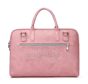 Pink Scratch-Resistant Water-Proof Laptop Bag 15.6-Inch Grey