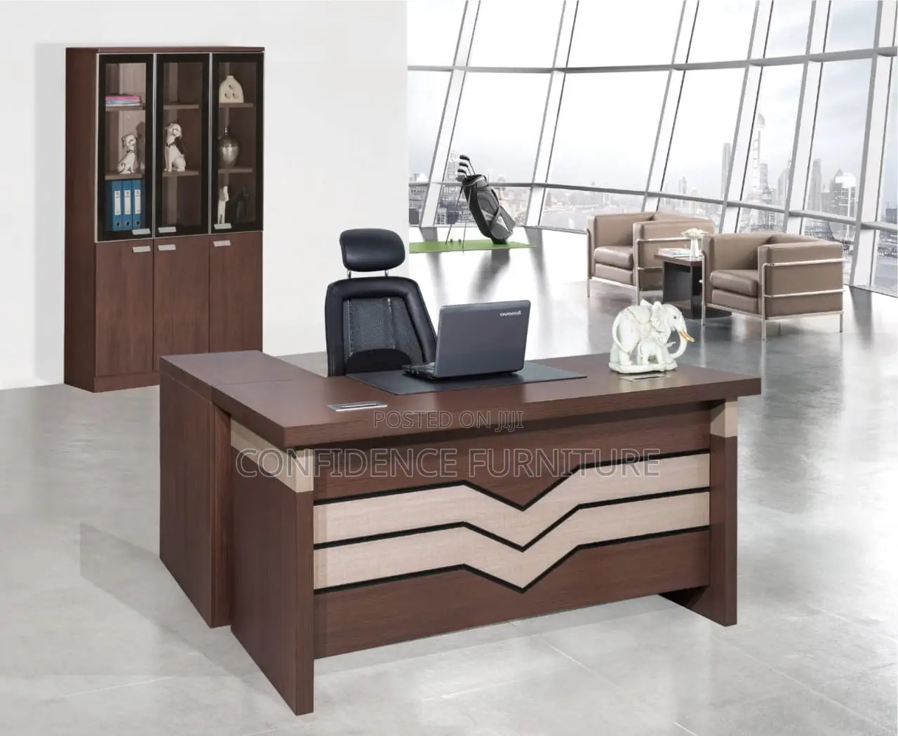 1.4m Office Table With Extension and Mobile Drawer