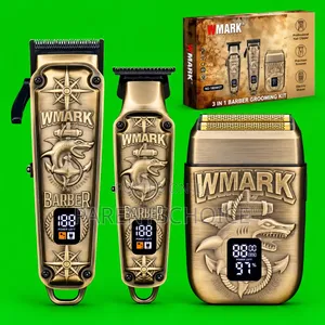 WMARK NG-1604KIT 3 in 1 Rechargeable Retro All-Metal Hair Clipper