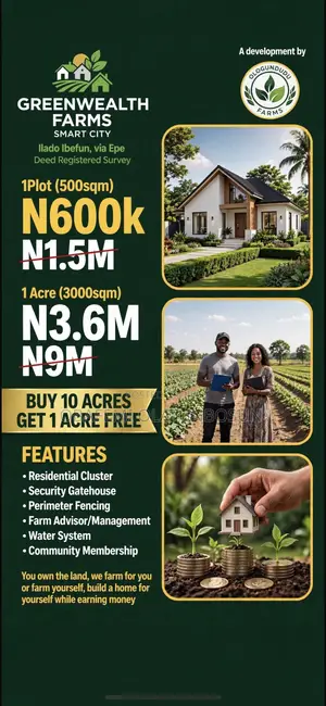 Promo!! Per Acre of Land at Ibefun Itokin Ogun State Farming Now