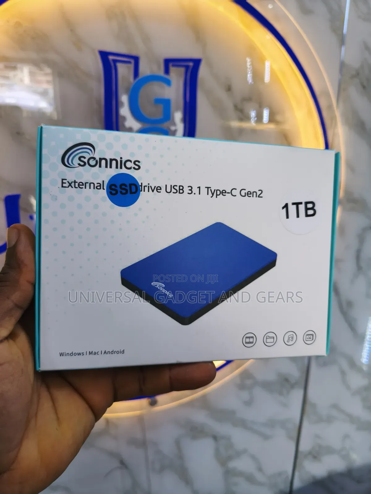 Sonnics 1TB Portable SSD for Window PC, Mac, Smart TV, XBOX ONE & PS4