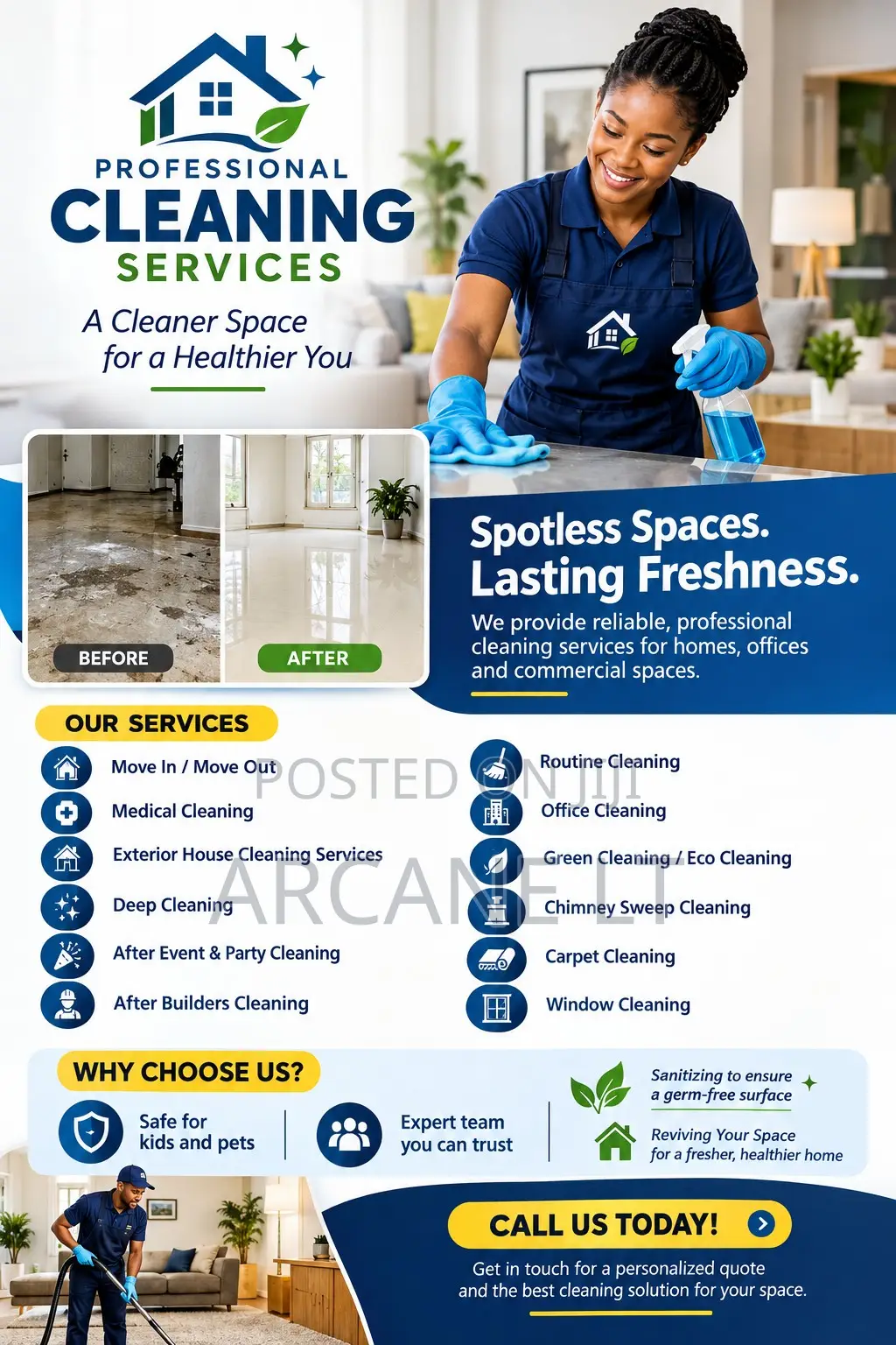 Spotless Spaces. Lasting Freshness.