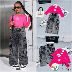 Luxury Girls Top and Jeans Trouser