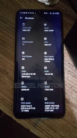 Infinix Hot 11 Play 128 GB Black