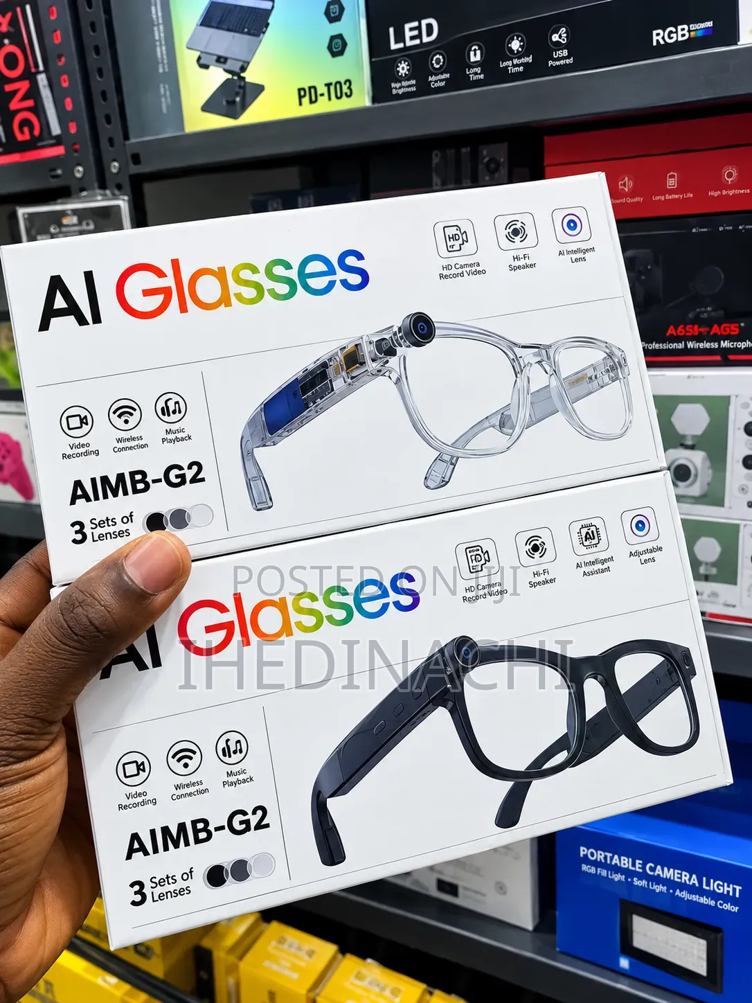 “Bluetooth Smart Ai Glasses With Camera ,Video Recording Calls,