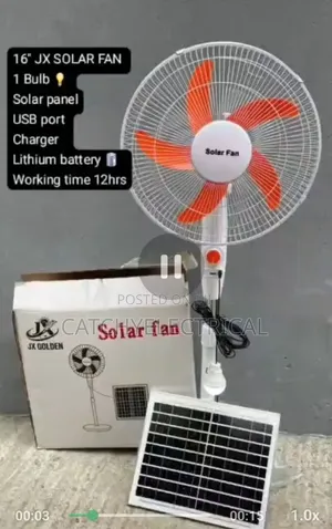 Rechargeable Solar Fan