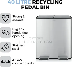 Tower 40L Recycling Pedal Bin