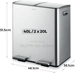 Tower 40L Recycling Pedal Bin