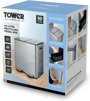 Tower 40L Recycling Pedal Bin
