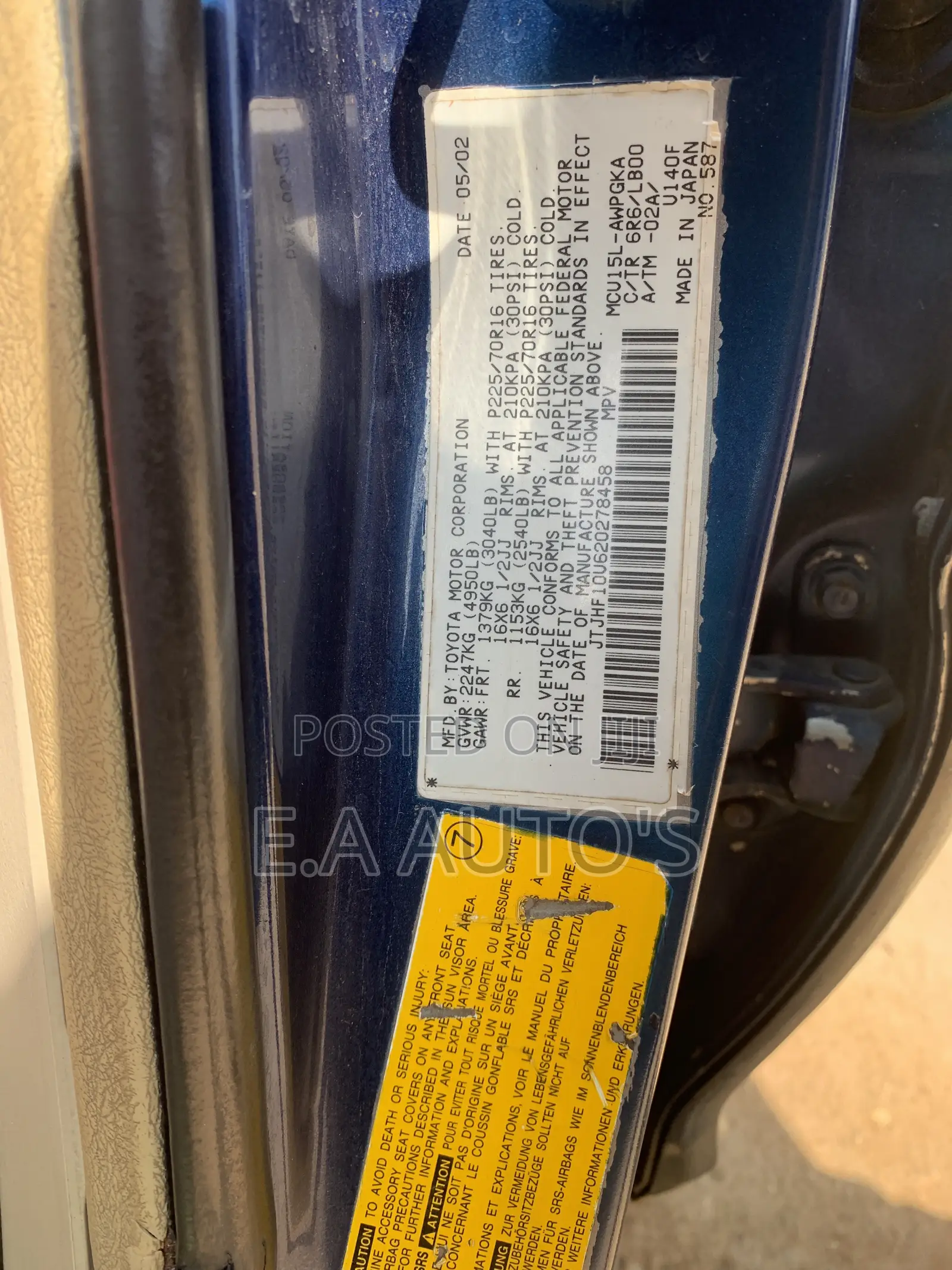 Lexus RX 2002 Blue