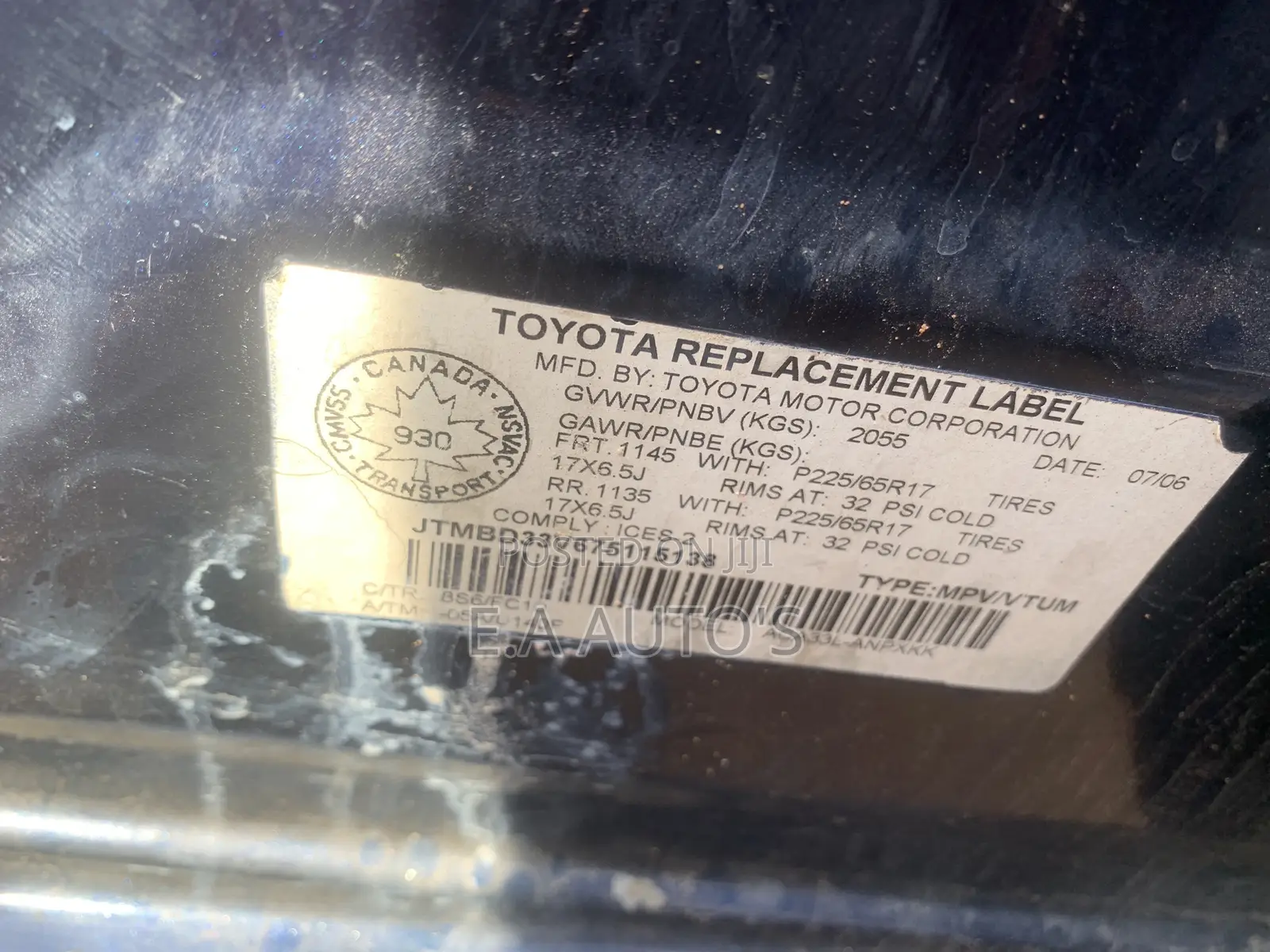 Toyota RAV4 2007 Blue