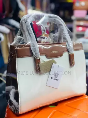 Original VERSSE Handbag - White & Brown - Luxury Office Bag