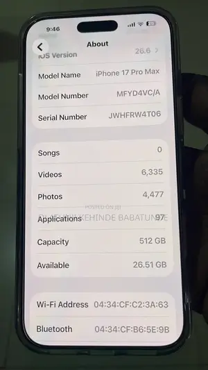 Apple iPhone 17 Pro Max 512 GB Orange