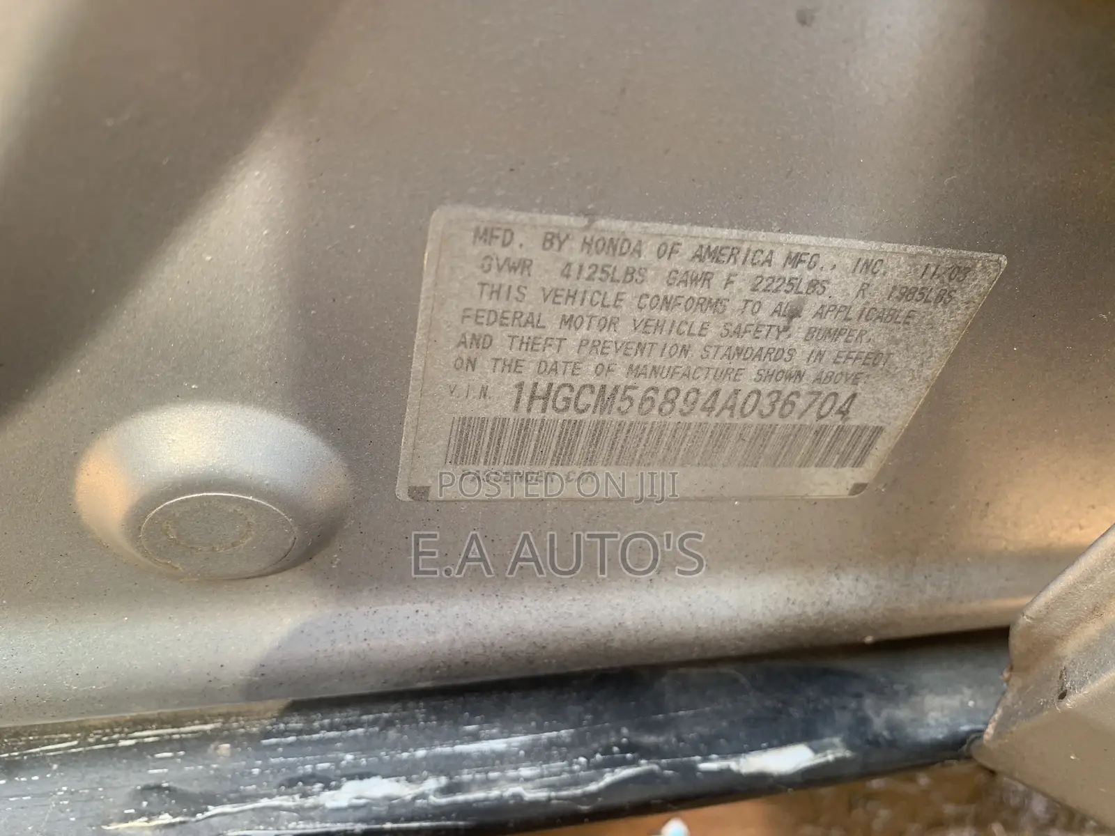 Honda Accord 2004 Silver
