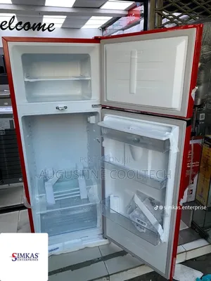 Brand New Hisense Refrigerator 205liters Red Colour With Dispenser