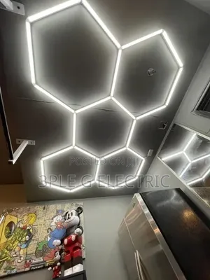 Beautiful LED Hexagon Light for Barbing Saloon and Car Stand