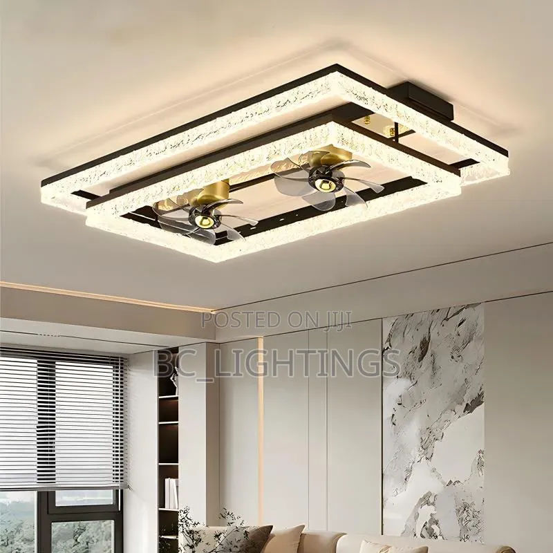 Modern Ceiling Fan With Led Light for Living Room Bedroom